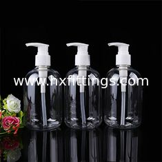 चीन कॉस्मेटिक 300ml स्क्रीन प्रिंट पारदर्शी प्लास्टिक PET बोतल पंप के साथ आपूर्तिकर्ता
