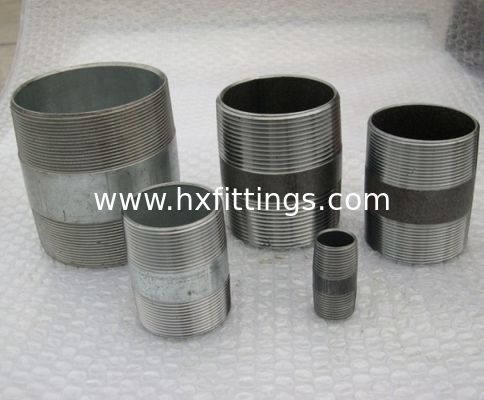 Galvanized Barrel Nipples - Thread at each end, hollow. To BS 1387, heavy pattern.
