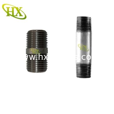 TOE Welded pipe nipple black one side thread barrel nipple   | China Factory -Cangzhou Hongxin आपूर्तिकर्ता