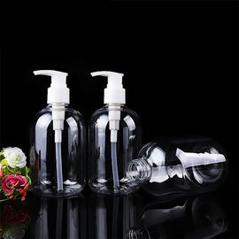 पंप डिस्पेंसर के साथ 250ml प्लास्टिक PET शैम्पू खाली बोतल आपूर्तिकर्ता