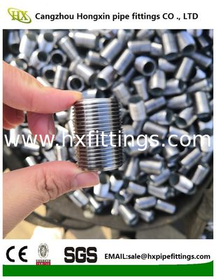 Npt long thread black & galvanized carbon steel pipe nipples